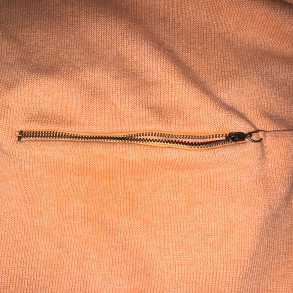 Pure J.Jill Peach Cashmere Zippered Kangaroo Pouch Sweater Size Small - Picture 8 of 11